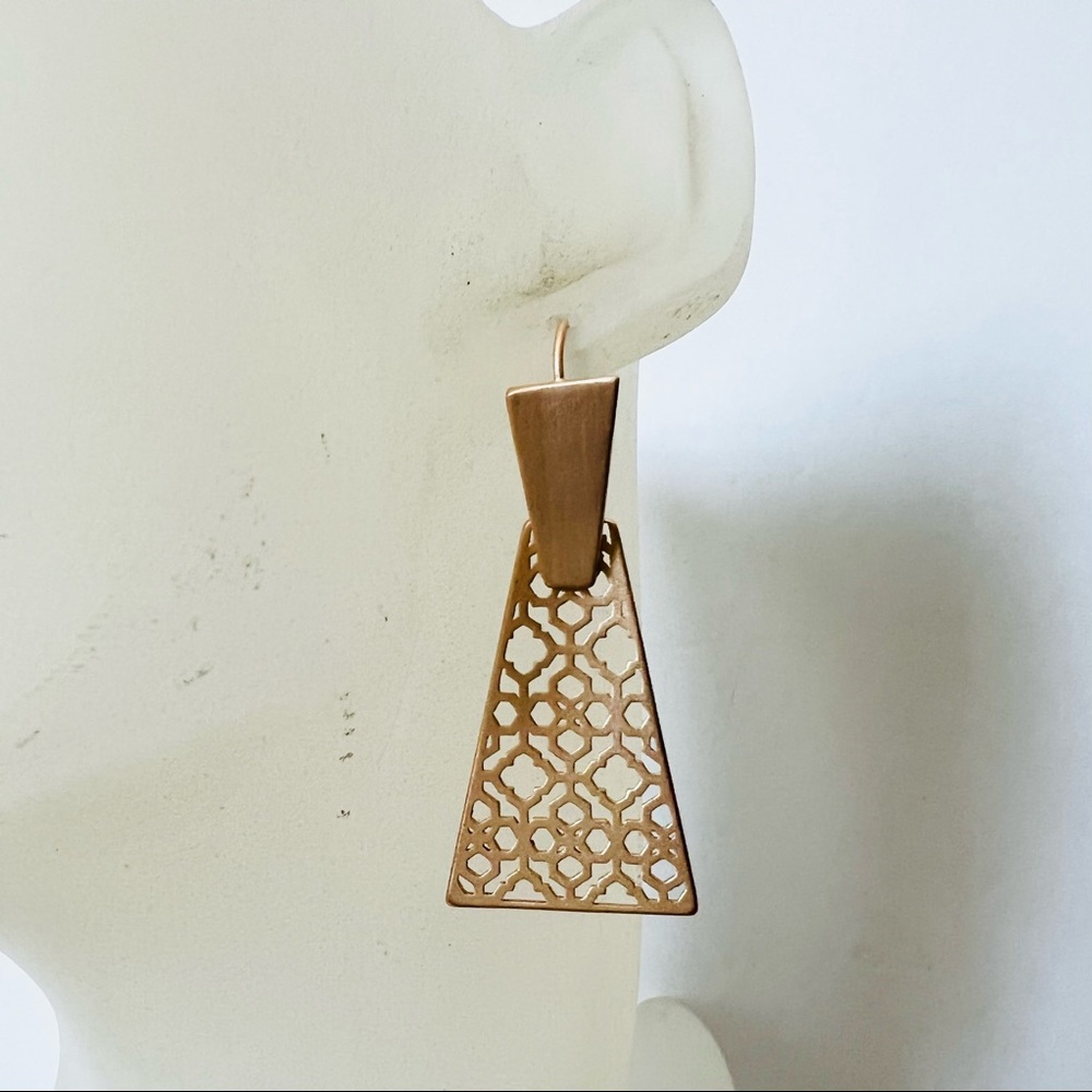 Kendra Scott Keerti filigree drop earrings Rose gold